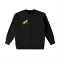 luxury crewneck,designer sweatshirt,black gold sweatshirt,minimalist luxury clothing,quiet billionaire aesthetic,premium streetwear,high end crewneck,elevated streetwear,modern luxury fashion,heavyweight sweatshirt