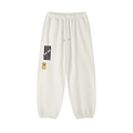 luxury joggers,cream sweatpants,designer joggers,premium fleece,street luxury,Paris fashion,minimalist streetwear,high fashion athleisure
