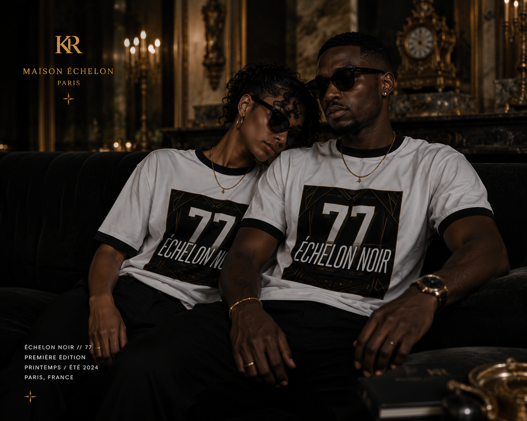 Maison Échelon “Échelon Noir 77 — Première Blanc” Luxury Paris Jersey