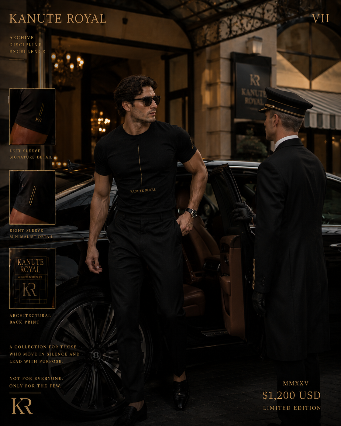 KANUTE ROYAL Archive Series VII Luxury T-Shirt | Black & White Premium Designer Tee