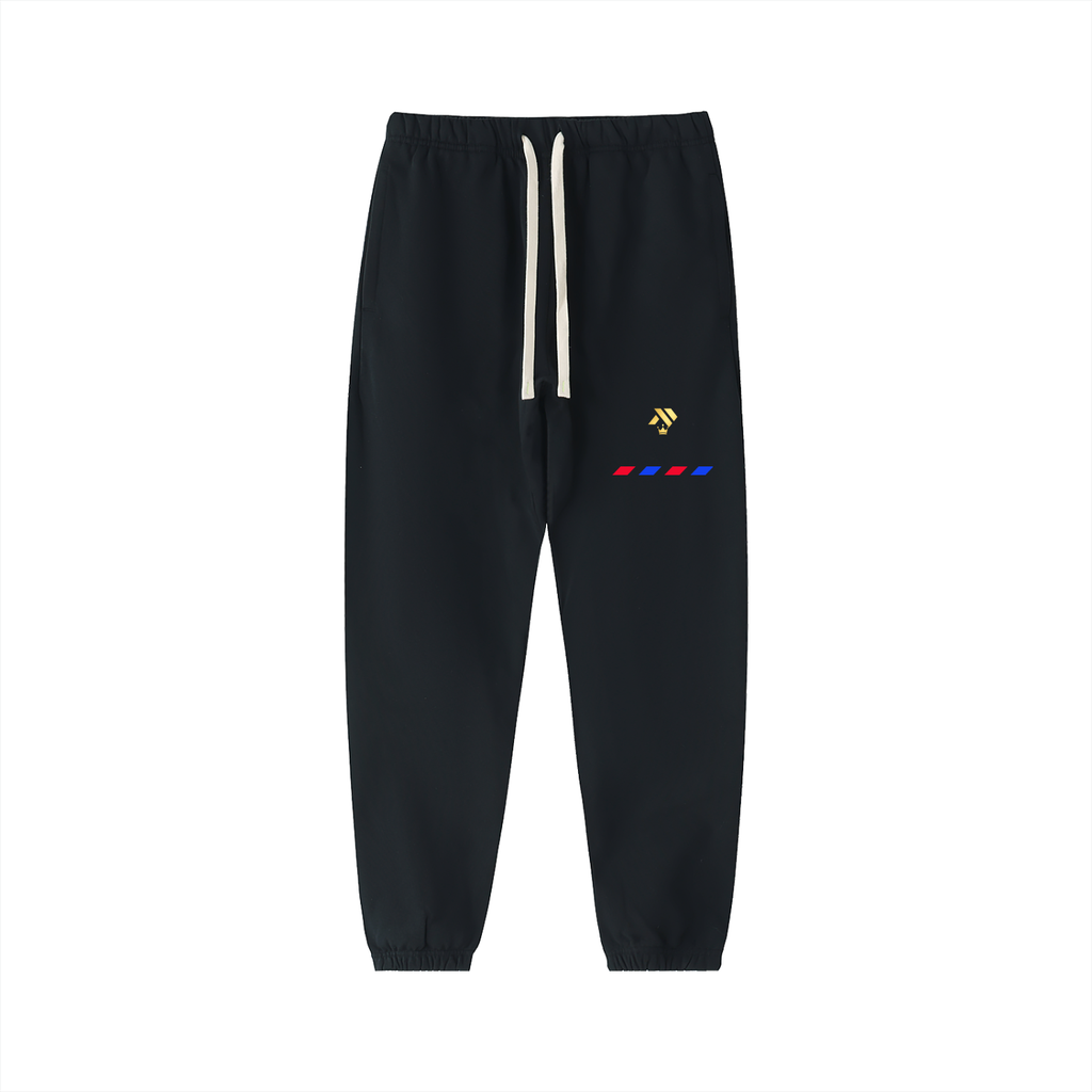 kanute royal sweatpants,luxury streetwear pants,designer joggers black,premium streetwear bottoms,royal mindset clothing,luxury fleece joggers,minimal luxury pants,urban designer sweatpants,high end joggers unisex,street luxury clothing